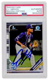 C.J.  Abrams Signed Padres 2019 1st Bowman Chrome Baseball Rookie Card #BDC-85