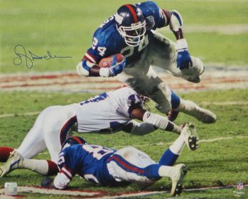 Ottis Anderson Signed New York Giants Super Bowl XXV Action vs Bills Photo