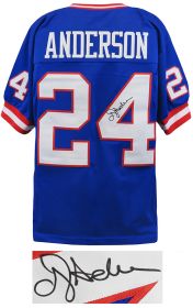 Ottis Anderson Signed Blue T/B Custom Football Jersey