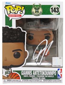 Giannis Antetokounmpo Signed Milwaukee Bucks NBA Funko Pop Doll #143