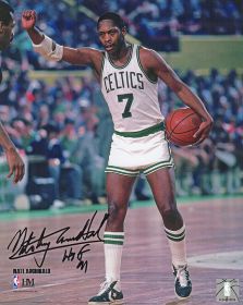 Nate 'Tiny' Archibald Signed Boston Celtics White Jersey Action Photo w/ HOF '91