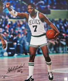 Nate 'Tiny' Archibald Signed Boston Celtics White Jersey Action Photo w/HOF'91