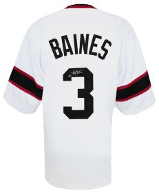 Harold Baines Signed White Throwback Custom Baseball Jersey