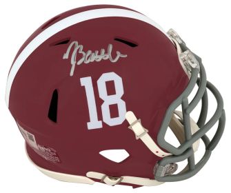 Jordan Battle Signed Alabama Crimson Tide Riddell Speed Mini Helmet - (Fanatics)