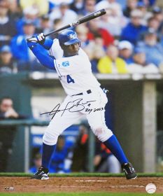 Angel Berroa Signed Kansas City Royals Action Photo w/Rookie of the Year AL