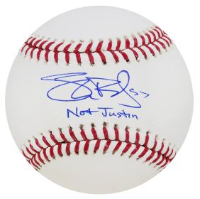 Shane Bieber Signed Rawlings Official MLB Baseball w/Not Justin