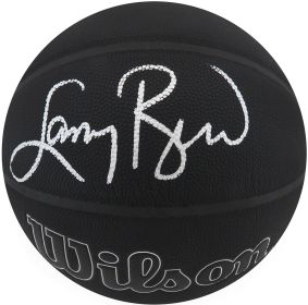 Larry Bird Signed Wilson I/O Black 75th Anniversary Logo NBA Basketball