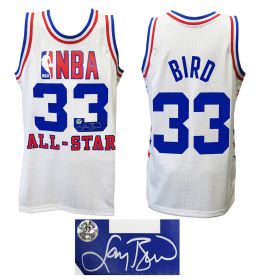 Larry Bird Signed 1985 Mitchell & Ness Throwback NBA Swingman Jersey