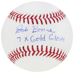 Bob Boone Signed Rawlings Official MLB Baseball w/7x Gold Glove