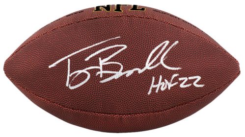 Tony Boselli Signed Wilson Super Grip NFL Football with Hall of Fame