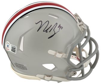 Nick Bosa Signed Ohio State Buckeyes Riddell Speed Mini Helmet