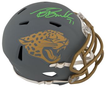 Tony Boselli Signed Jacksonville Jaguars SLATE Riddell Mini Helmet