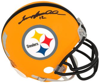 Terry Bradshaw Signed Pittsburgh Steelers Gold Riddell (VSR4) Mini Helmet