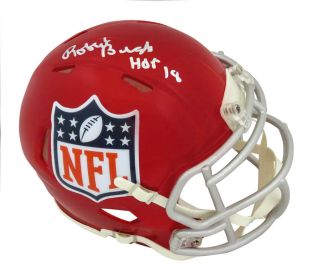 Robert Brazile Signed NFL Shield Logo FLASH Riddell Helmet with Hall of Fame