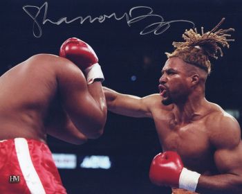 Shannon Briggs Signed Boxing Punching Action Photo