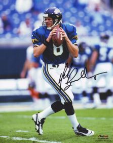 Mark Brunell Signed Jaguars Drop Back Action Photo