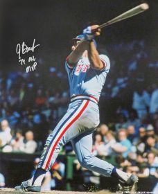 Jeff Burroughs Signed Texas Rangers Batting Action Photo w/74 AL MVP