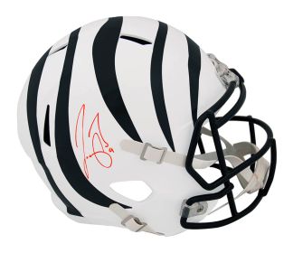 Joe Burrow Signed Cincinnati Bengals 2022 Alternate White Riddell Replica Helmet