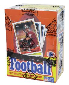 1988 Topps Football Unopened Wax Box X-Out Box BBCE Sealed Wrapped