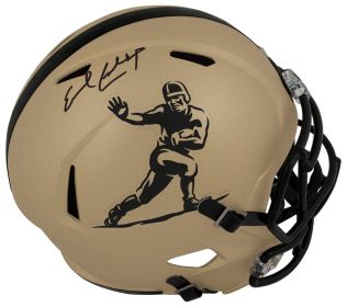 Earl Campbell Signed Heisman Trophy Logo Gold Riddell Replica Helmet