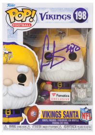 Cris Carter Signed Minnesota Vikings 'SANTA' Funko Pop Doll #198