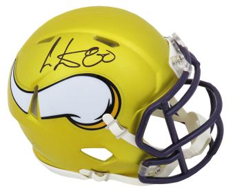 Cris Carter Signed Minnesota Vikings FLASH Riddell Speed Mini Helmet