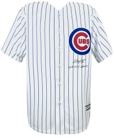 Aroldis Chapman Signed Chicago Cubs White Pinstripe Majestic Replica Jersey