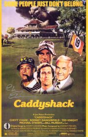 Chevy Chase Signed Caddyshack Movie Poster