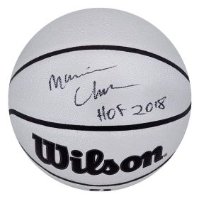 Maurice Cheeks Signed Wilson Platinum NBA Basketball w/Hall of Fame 2018