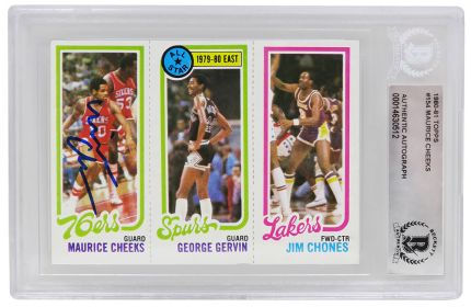 Maurice Cheeks Signed Topps Philadelphia 76ers Rookie Basketball Card #178