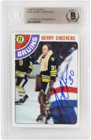 Gerry Cheevers Signed Boston Bruins 1978-79 Topps Hockey Trading Card #140