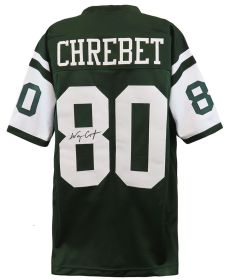 Wayne Chrebet Signed Green Custom Football Jersey