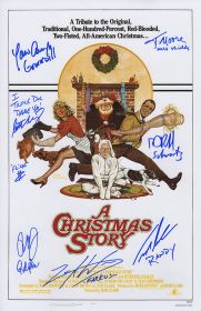 A Christmas Story Cast Signed Movie Poster