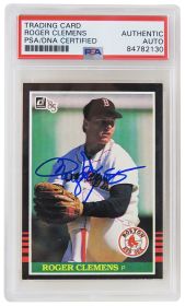 Roger Clemens Signed Boston Red Sox 1985 Donruss Rookie Baseball Card #273