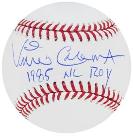 Vince Coleman Signed Rawlings Official MLB Baseball w/85 NL Rookie of the Year