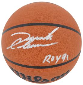 Derrick Coleman Signed Wilson NBA Basketball w/Rookie of the Year '91