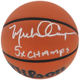 Michael Cooper Signed Wilson NBA Basketball w/5x Champs