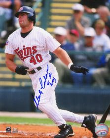 Marty Cordova Signed Minnesota Twins Batting Action Photo w/95 AL ROY