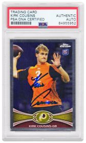 Kirk Cousins Signed 2012 Topps Chrome Rookie Football Trading Card #146