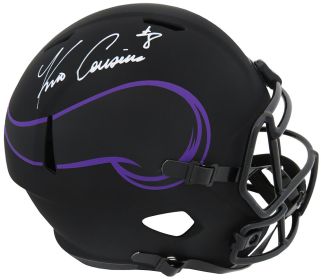 Kirk Cousins Signed Minnesota Vikings Eclipse Black Matte Riddell Replica Helmet