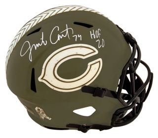 Jim Covert Signed Chicago Bears Salute to Service Riddell Replica Helmet w/HOF