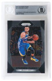 Stephen Curry Signed Golden State Warriors 2017-18 Basketball Trading Card #41