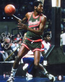 Bob Dandridge Signed Milwaukee Bucks With Basketball Action Photo