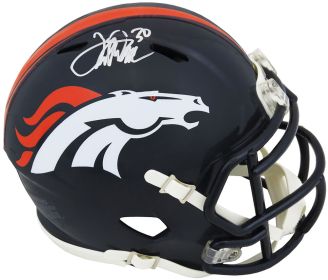 Terrell Davis Signed Denver Broncos Riddell Speed Mini Helmet