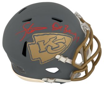 Steve DeBerg Signed Kansas City Chiefs SLATE Riddell Speed Mini Helmet