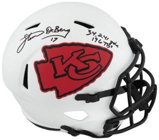 Steve DeBerg Signed Kansas City Chiefs Lunar Eclipse Riddell Replica Helmet