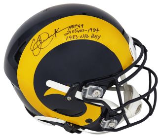 Eric Dickerson Signed Los Angeles Rams Riddell  Authentic Football Helmet