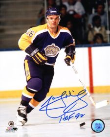 Marcel Dionne Signed Los Angeles King Action Photo w/Hall of Fame '92