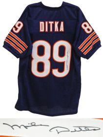 Mike Ditka Signed Navy Custom Jersey