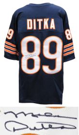 Mike Ditka Signed Navy Custom Throwback Jersey